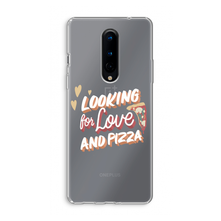 Pizza is the answer: OnePlus 8 Transparant Hoesje