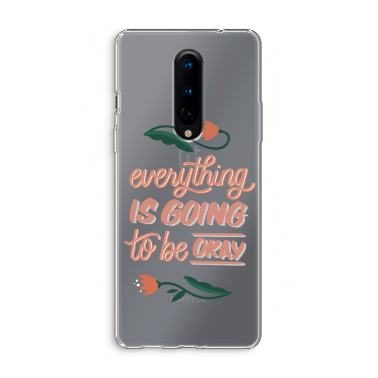 Optimistic flower girl: OnePlus 8 Transparant Hoesje