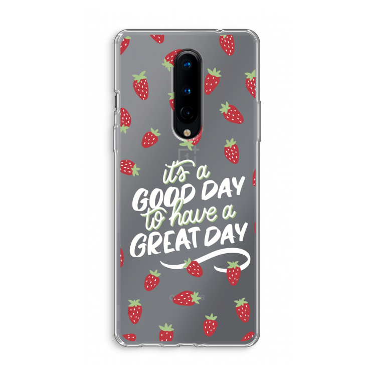 Don't forget to have a great day: OnePlus 8 Transparant Hoesje