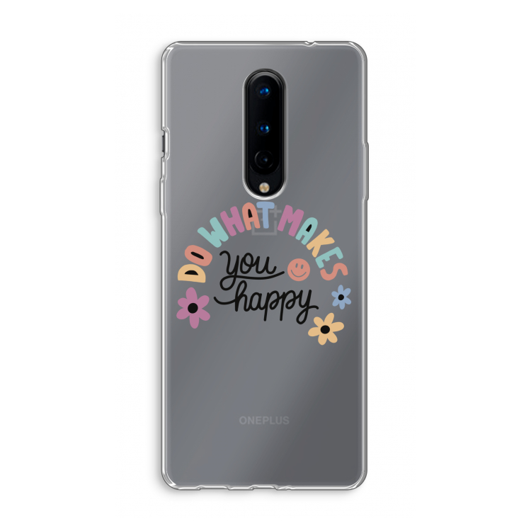 Happy days: OnePlus 8 Transparant Hoesje