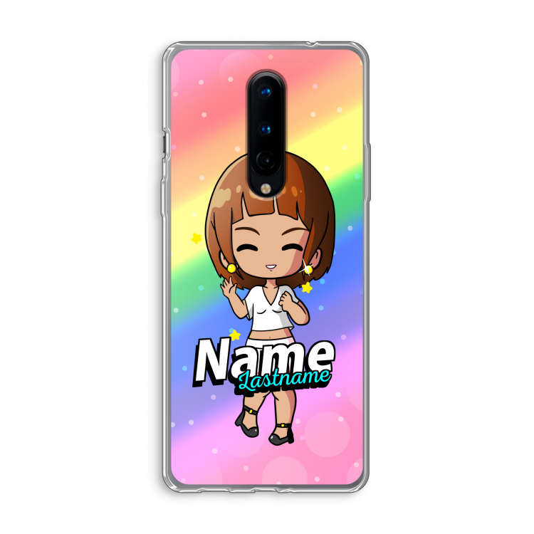 Chibi Maker vrouw: OnePlus 8 Transparant Hoesje