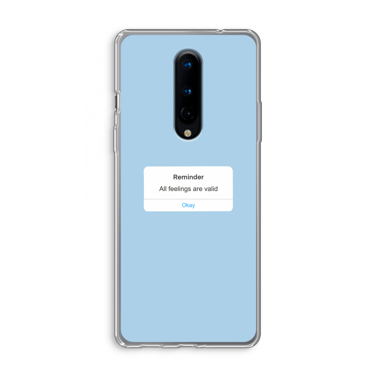 Reminder: OnePlus 8 Transparant Hoesje