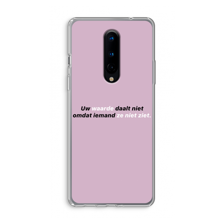 uw waarde daalt niet: OnePlus 8 Transparant Hoesje
