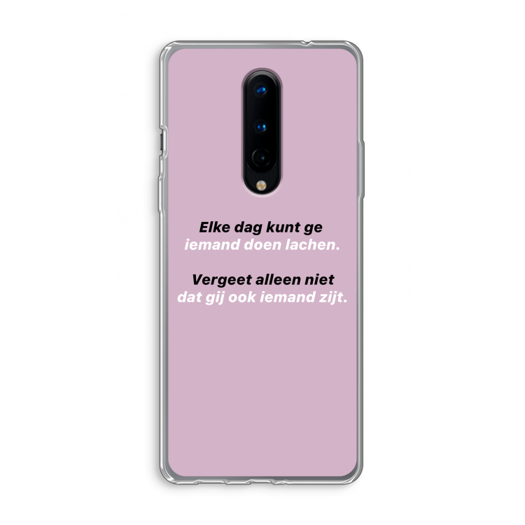 gij zijt ook iemand: OnePlus 8 Transparant Hoesje
