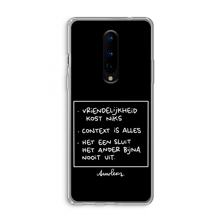 Mijn Motto's: OnePlus 8 Transparant Hoesje