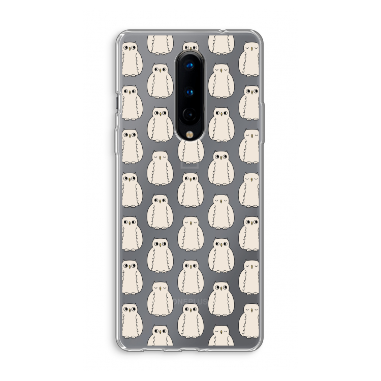 Uilen: OnePlus 8 Transparant Hoesje
