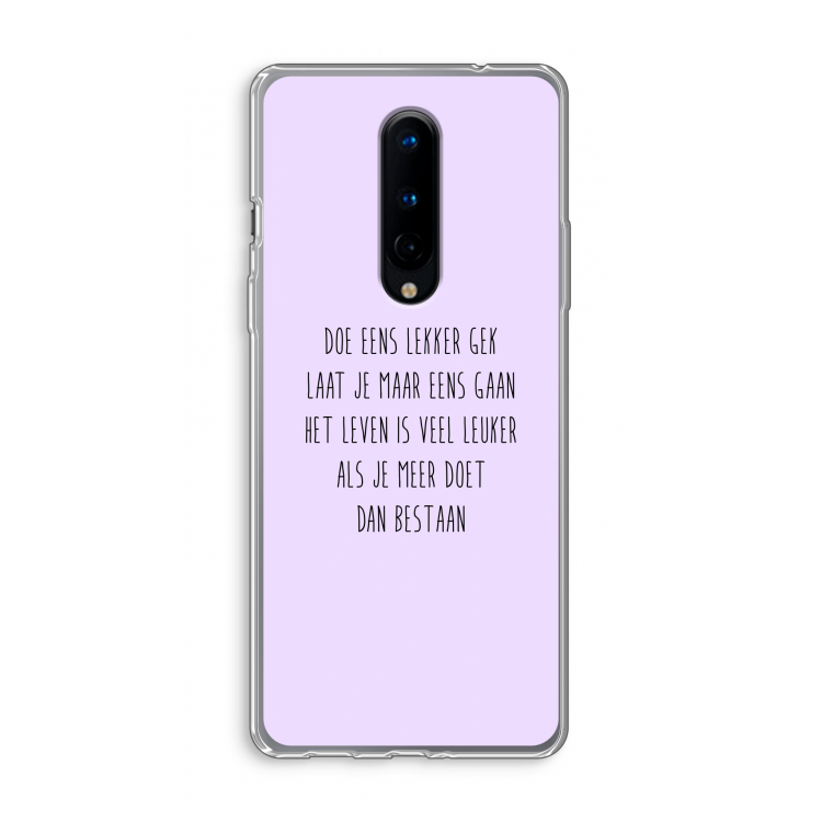 Gek: OnePlus 8 Transparant Hoesje