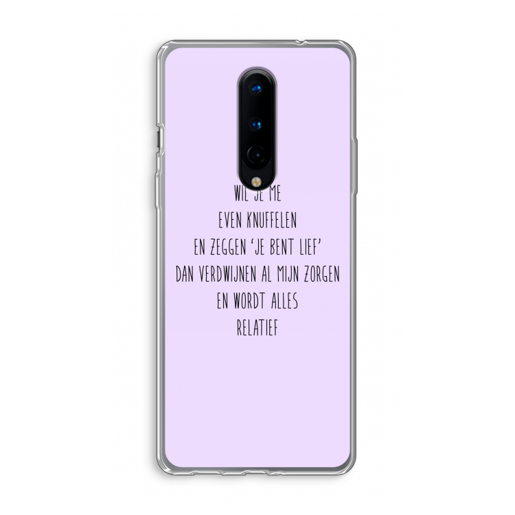 Relatief: OnePlus 8 Transparant Hoesje