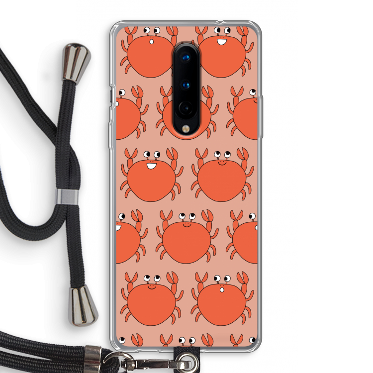Krab: OnePlus 8 Transparant Hoesje met koord