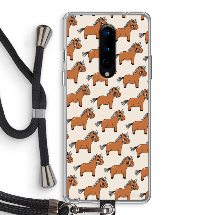 Pony: OnePlus 8 Transparant Hoesje met koord