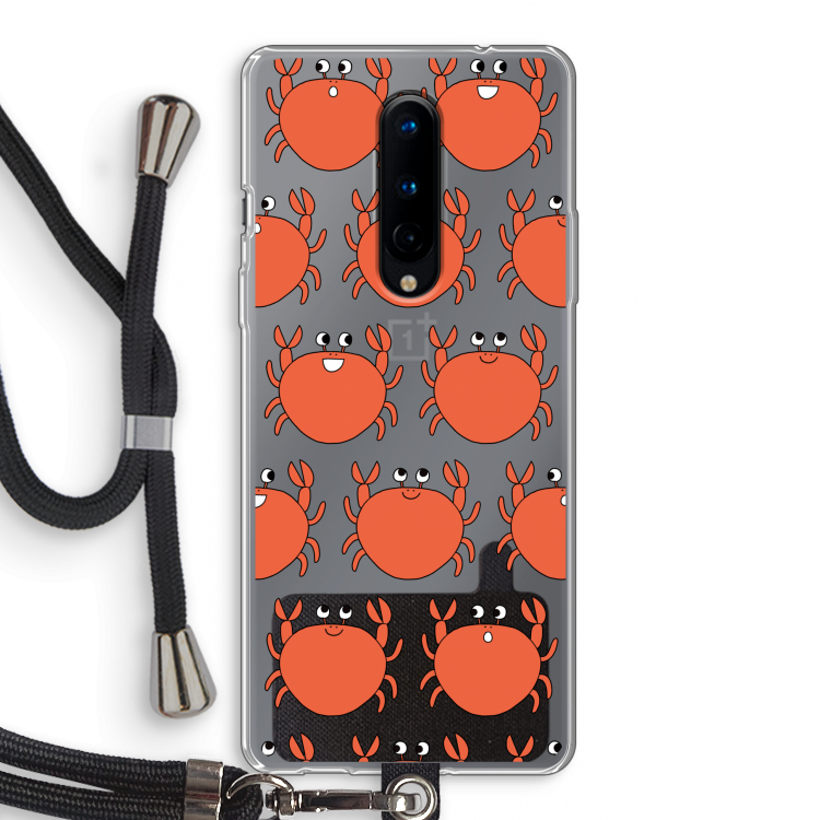 Krab: OnePlus 8 Transparant Hoesje met koord