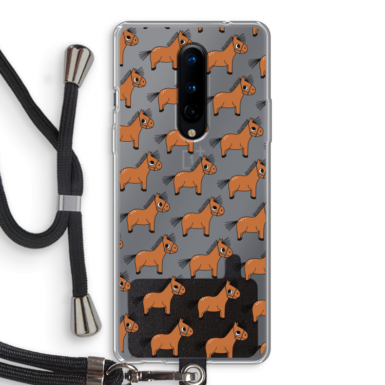 Pony: OnePlus 8 Transparant Hoesje met koord