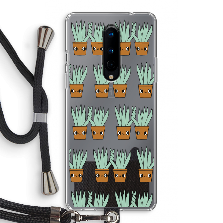 Sansevieria: OnePlus 8 Transparant Hoesje met koord
