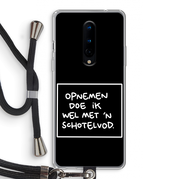 Schotelvod: OnePlus 8 Transparant Hoesje met koord