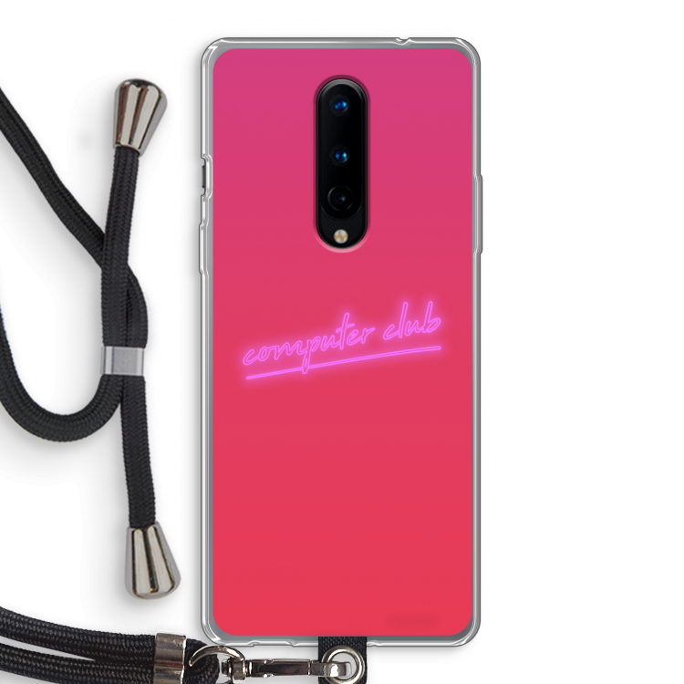 Vice Glow: OnePlus 8 Transparant Hoesje met koord