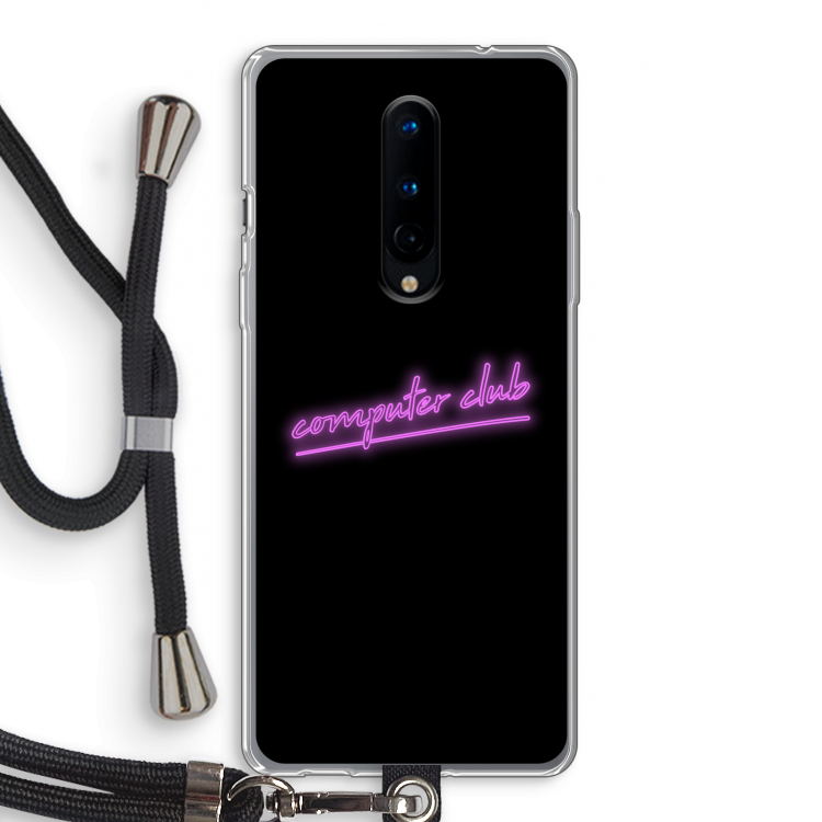 Vice Black: OnePlus 8 Transparant Hoesje met koord