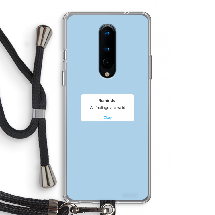Reminder: OnePlus 8 Transparant Hoesje met koord