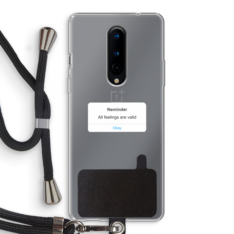Reminder: OnePlus 8 Transparant Hoesje met koord