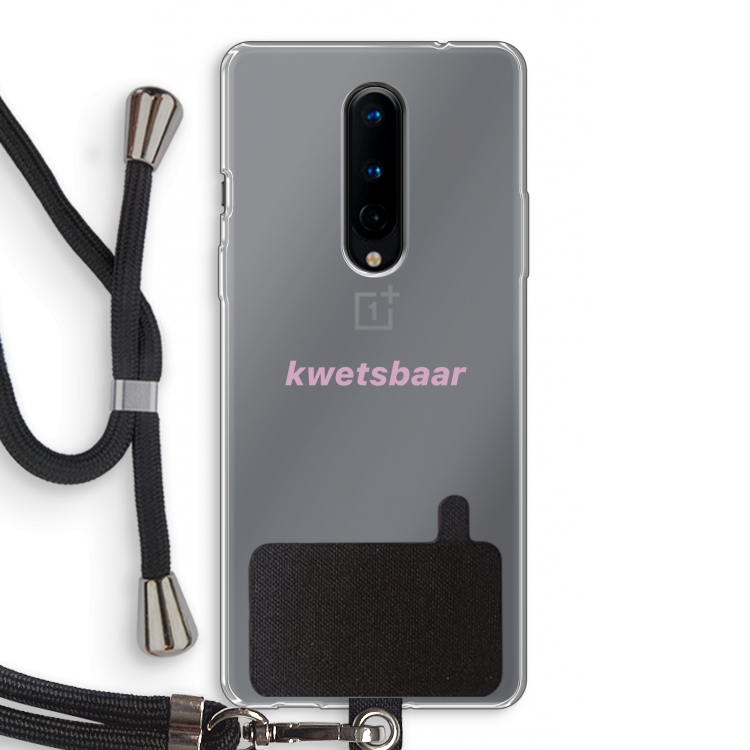 kwetsbaar: OnePlus 8 Transparant Hoesje met koord