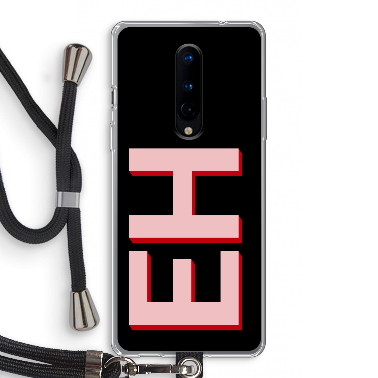 Monogram: OnePlus 8 Transparant Hoesje met koord