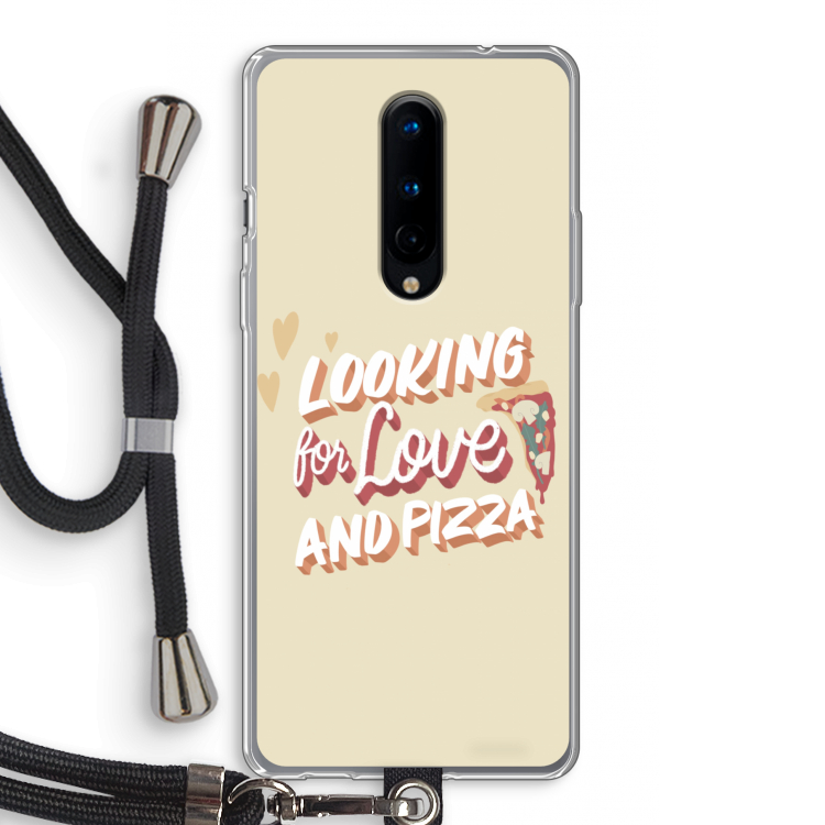 Pizza is the answer: OnePlus 8 Transparant Hoesje met koord