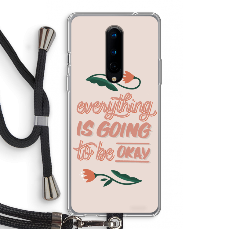 Optimistic flower girl: OnePlus 8 Transparant Hoesje met koord