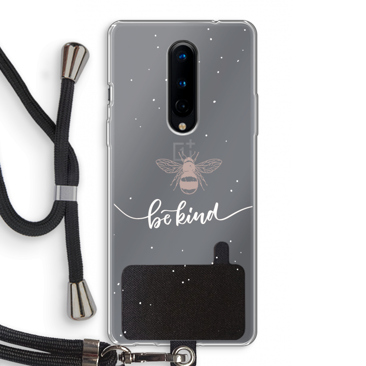 Be(e) kind: OnePlus 8 Transparant Hoesje met koord