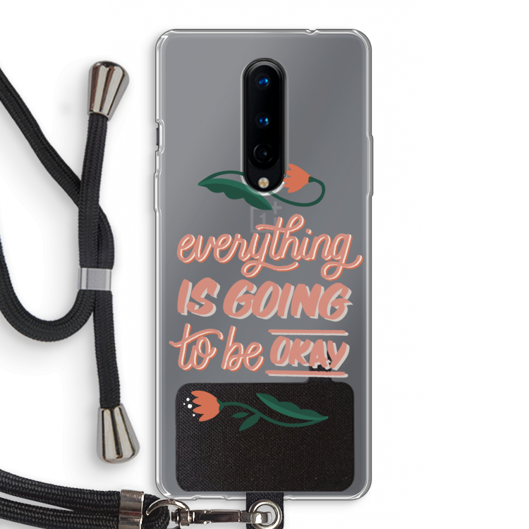 Optimistic flower girl: OnePlus 8 Transparant Hoesje met koord