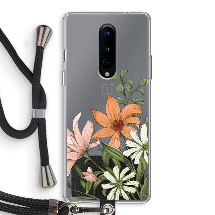 Floral bouquet: OnePlus 8 Transparant Hoesje met koord