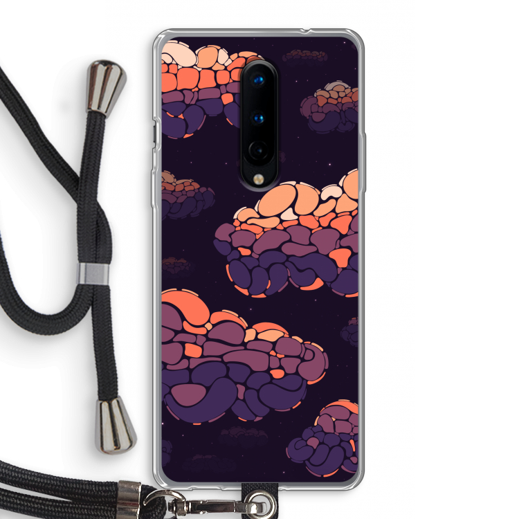 Patroon Wolken: OnePlus 8 Transparant Hoesje met koord