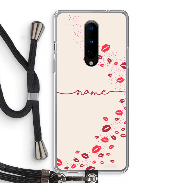 Kusjes: OnePlus 8 Transparant Hoesje met koord