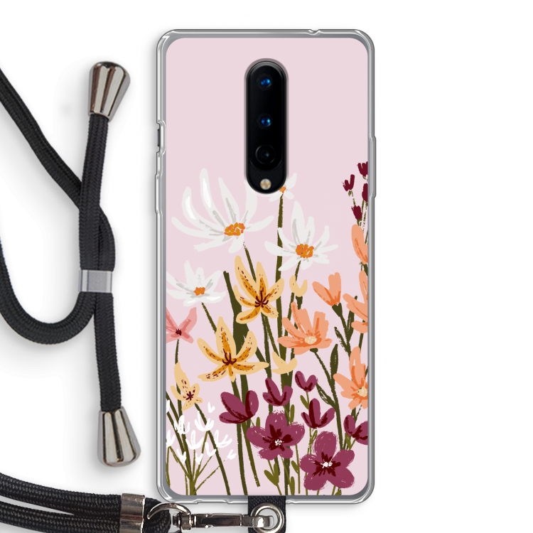 Painted wildflowers: OnePlus 8 Transparant Hoesje met koord