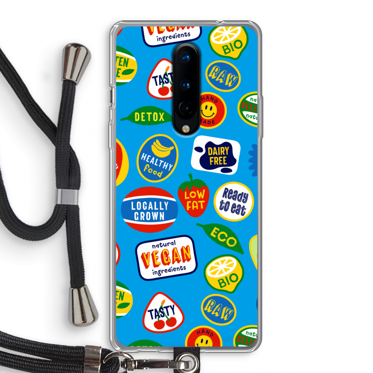 Fruitsticker: OnePlus 8 Transparant Hoesje met koord
