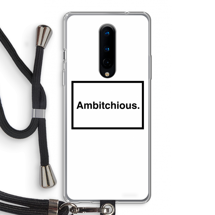 Ambitchious: OnePlus 8 Transparant Hoesje met koord