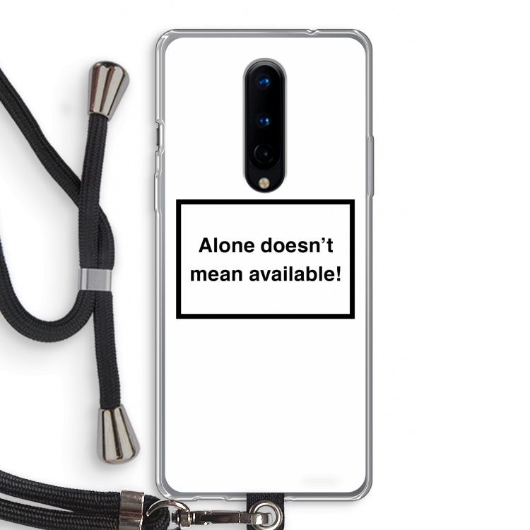 Alone: OnePlus 8 Transparant Hoesje met koord