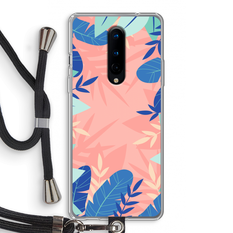 Tropisch: OnePlus 8 Transparant Hoesje met koord