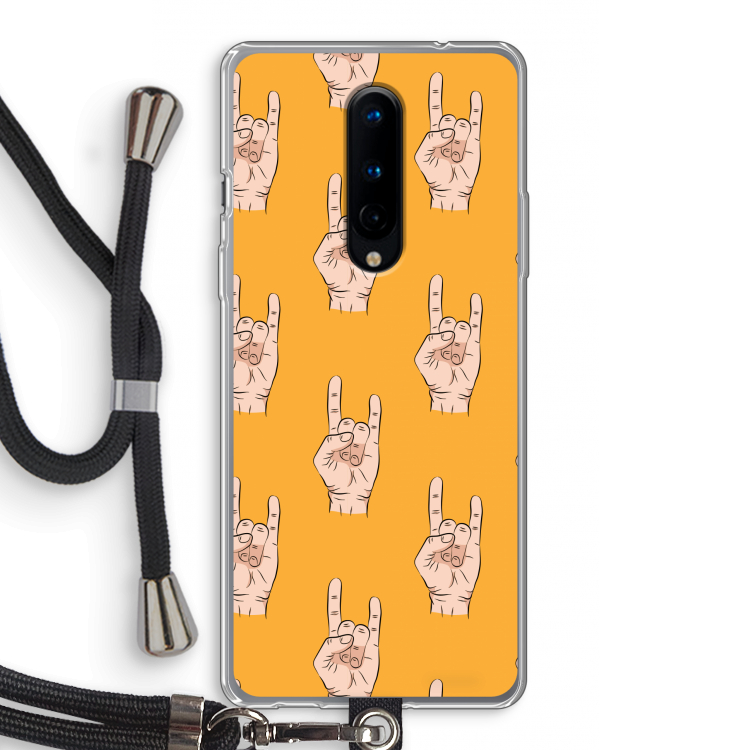 Rock: OnePlus 8 Transparant Hoesje met koord