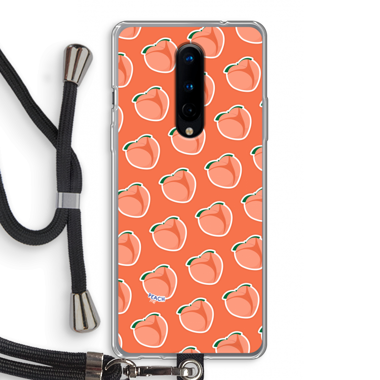 Just peachy: OnePlus 8 Transparant Hoesje met koord