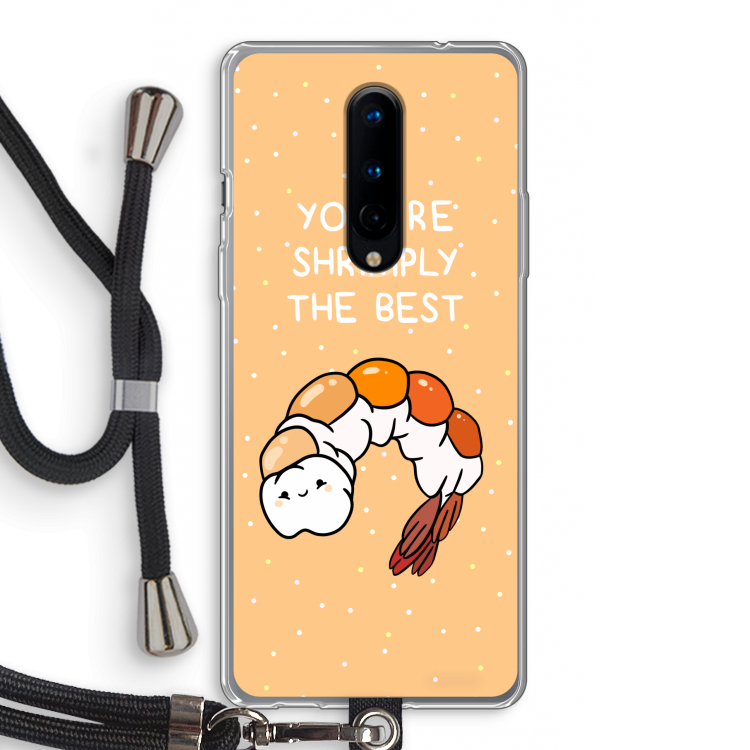 You're Shrimply The Best: OnePlus 8 Transparant Hoesje met koord