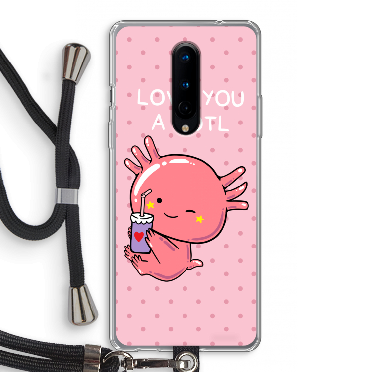 Love You A Lotl: OnePlus 8 Transparant Hoesje met koord