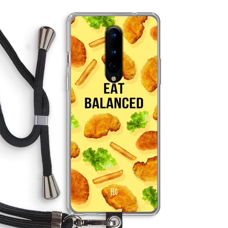 Eat Balanced: OnePlus 8 Transparant Hoesje met koord