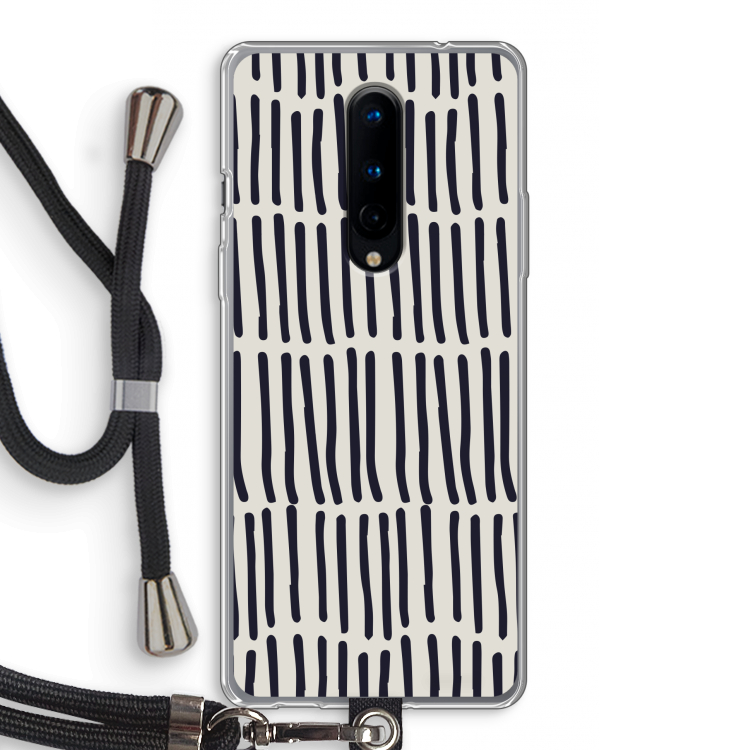 Moroccan stripes: OnePlus 8 Transparant Hoesje met koord