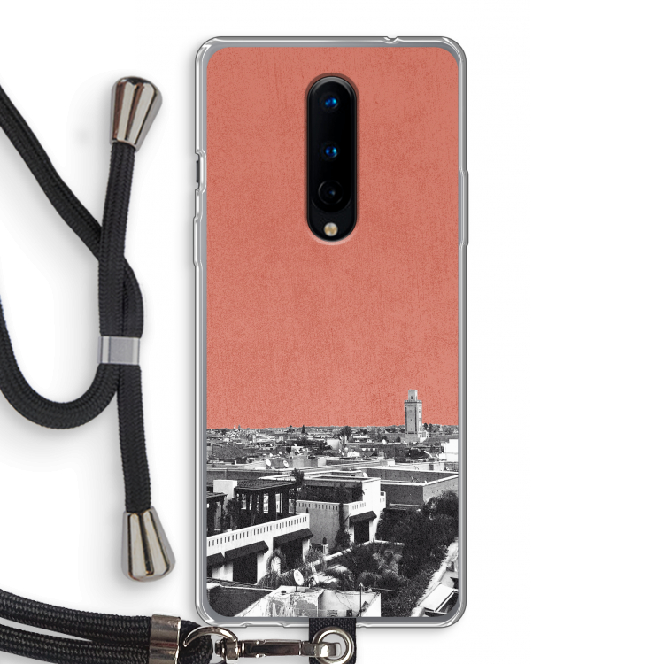 Marrakech Skyline : OnePlus 8 Transparant Hoesje met koord