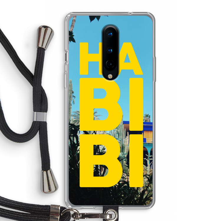 Habibi Majorelle : OnePlus 8 Transparant Hoesje met koord