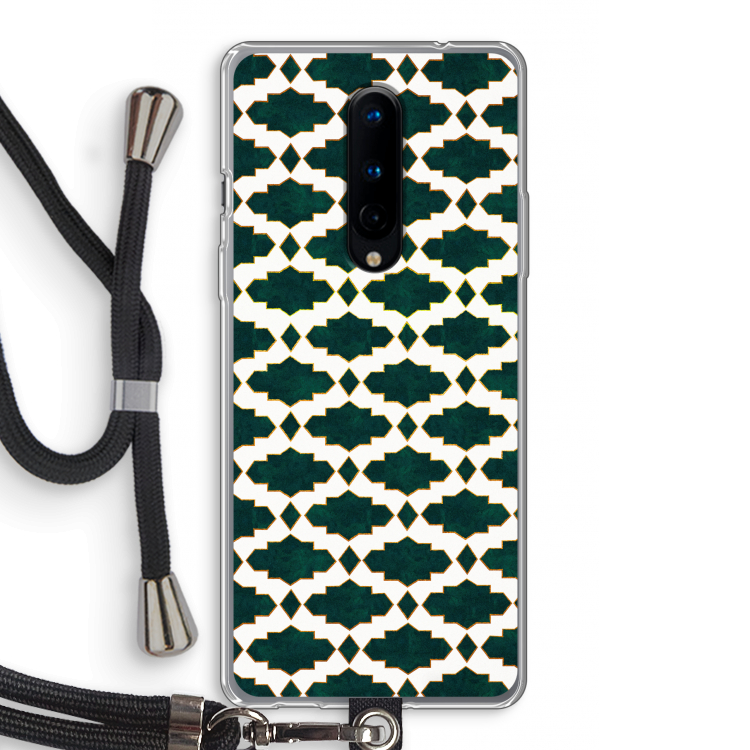 Moroccan tiles: OnePlus 8 Transparant Hoesje met koord
