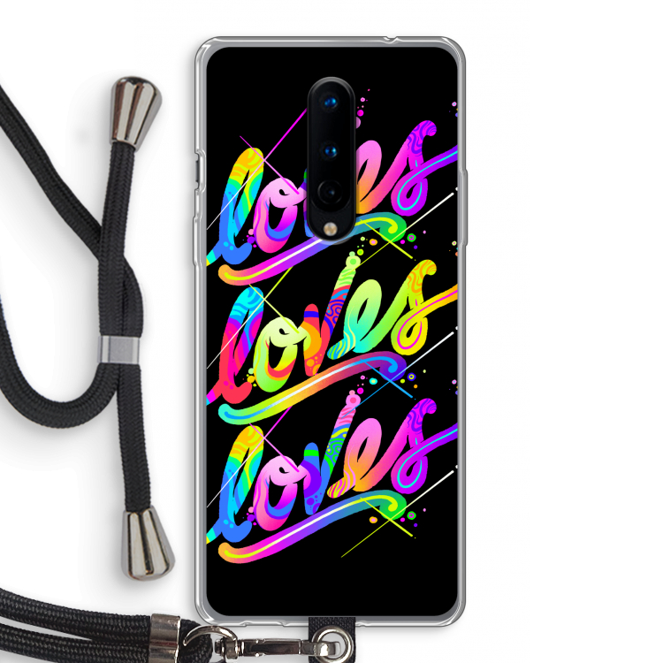 Loves: OnePlus 8 Transparant Hoesje met koord