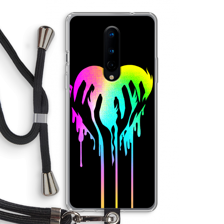 Hold My Heart: OnePlus 8 Transparant Hoesje met koord