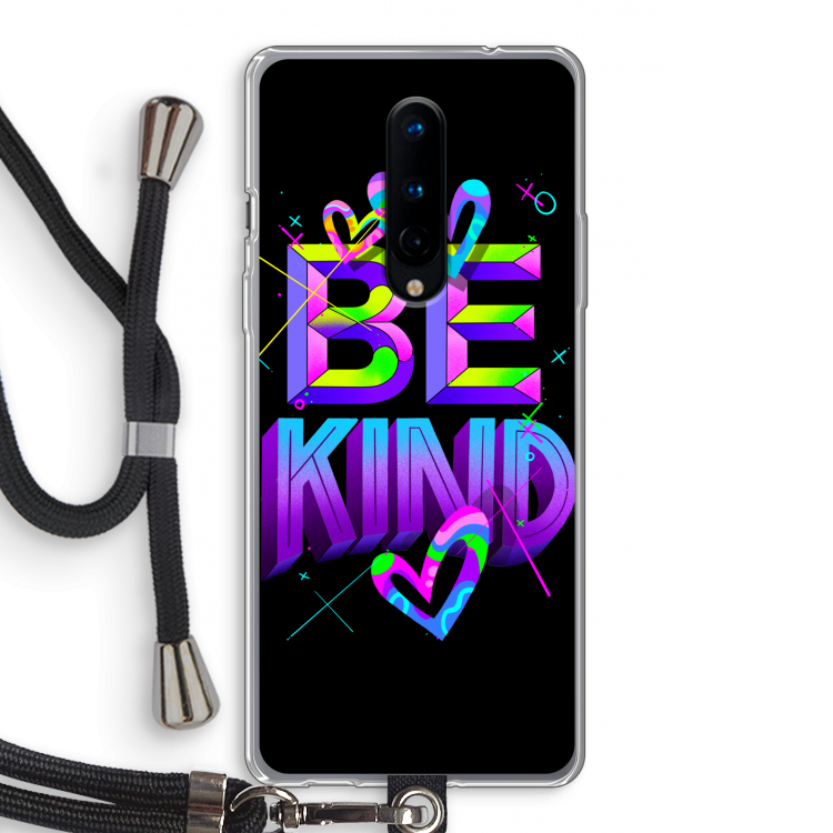 Be Kind: OnePlus 8 Transparant Hoesje met koord