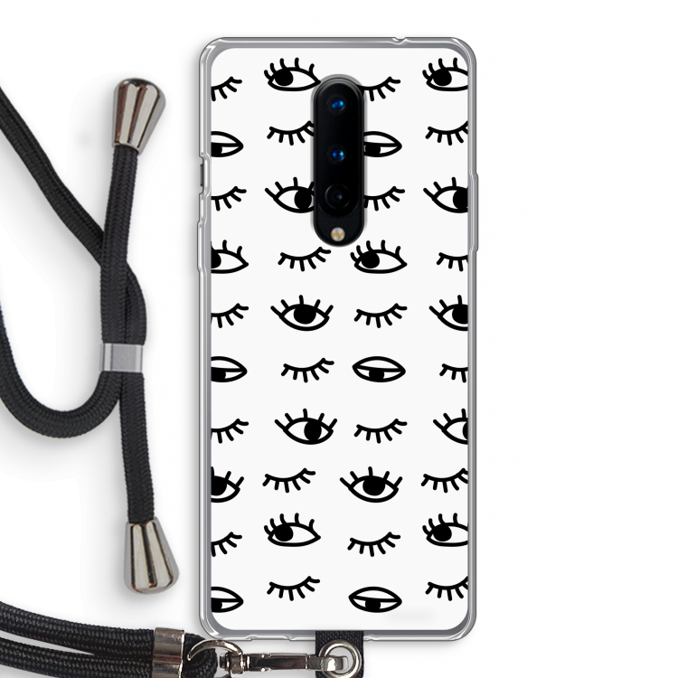 Eye pattern #2: OnePlus 8 Transparant Hoesje met koord