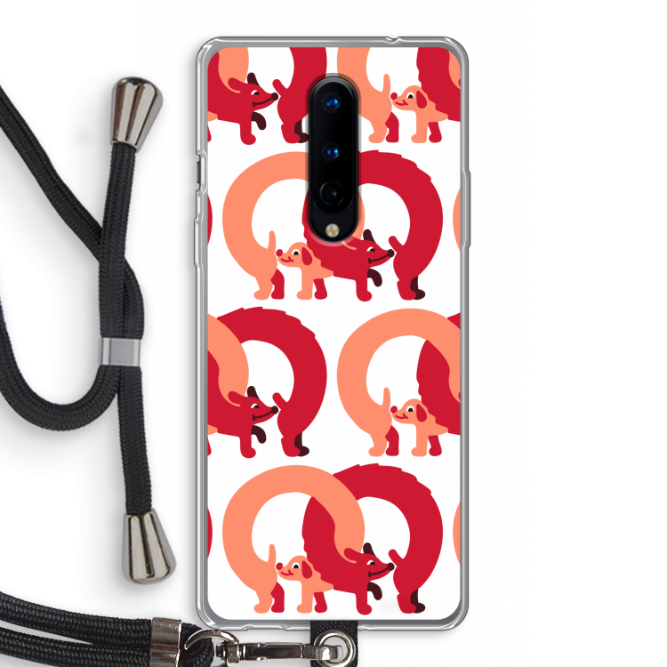 Dogs: OnePlus 8 Transparant Hoesje met koord